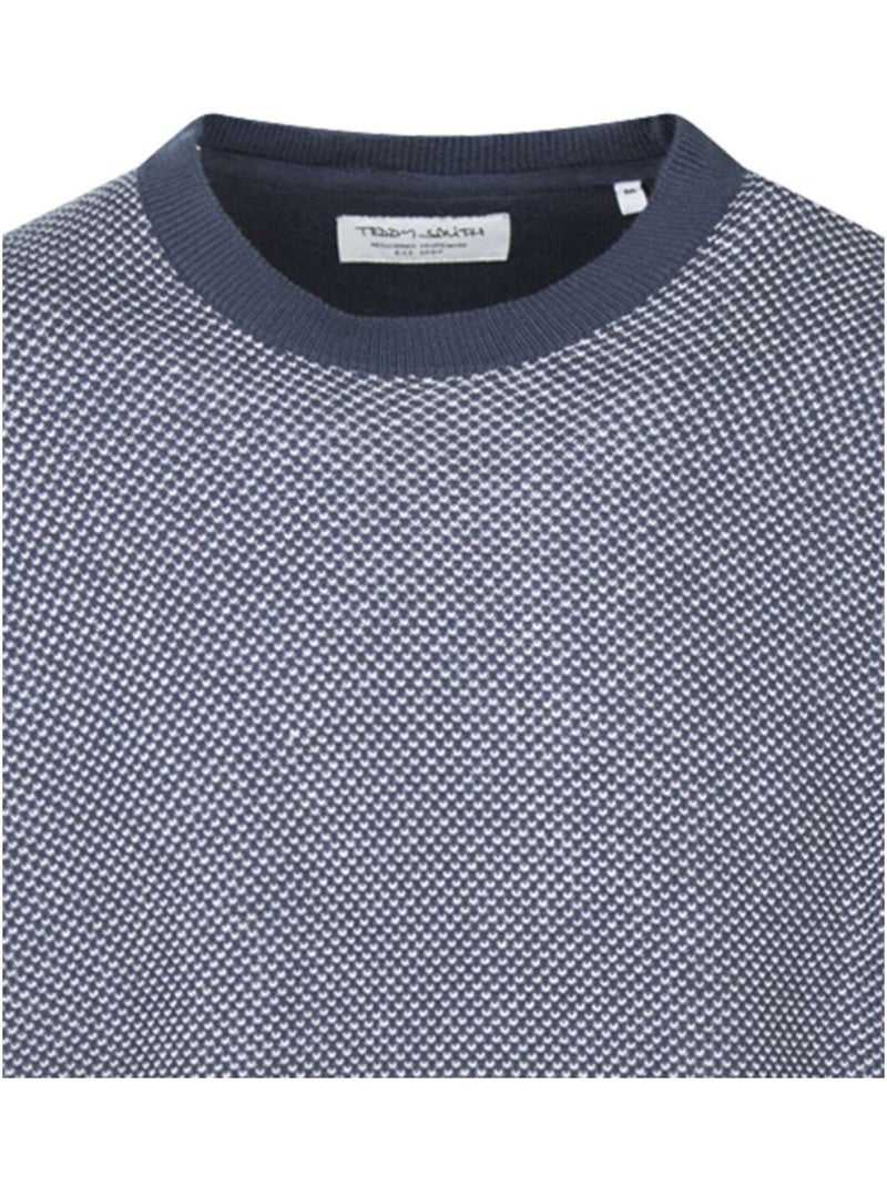 TEDDY SMITH - Pull coton col rond Bleu - Kiabi