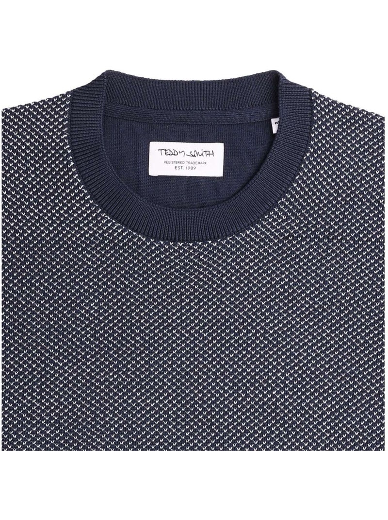 TEDDY SMITH - Pull coton col rond Bleu - Kiabi