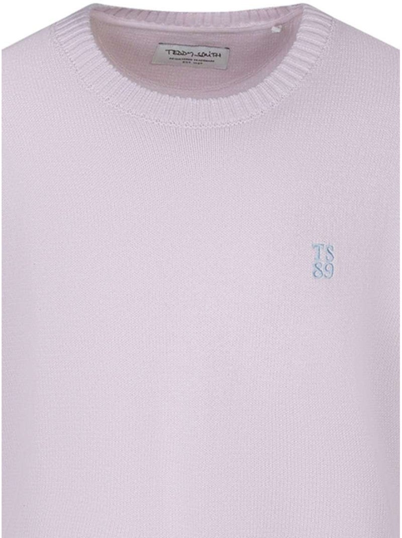 TEDDY SMITH - Pull coton col rond droite Rose - Kiabi