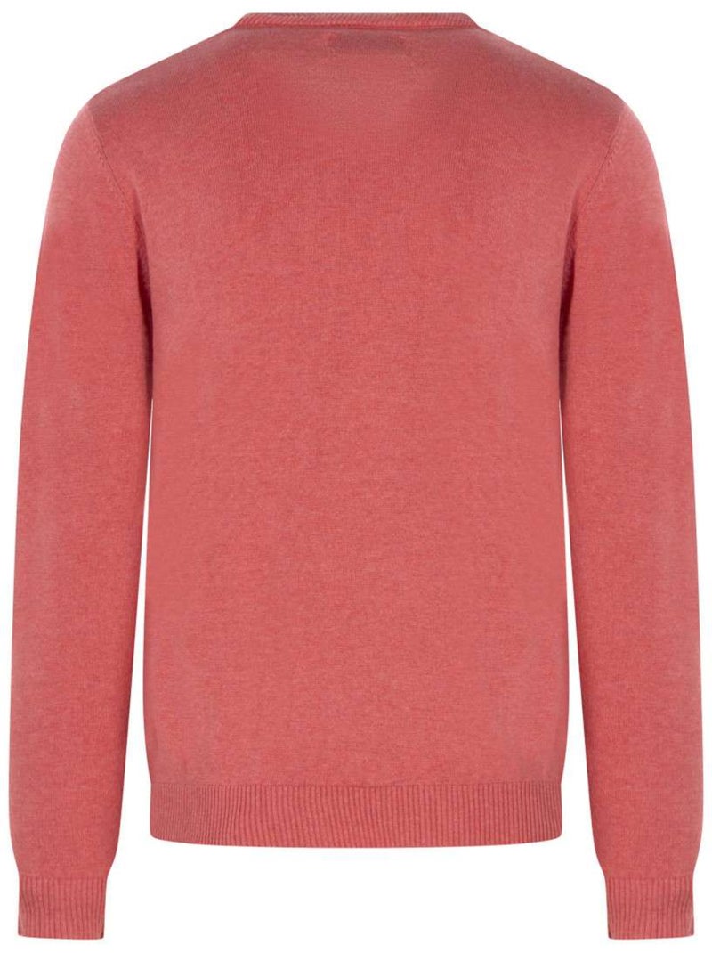 TEDDY SMITH - Pull coton col v droit Rouge - Kiabi