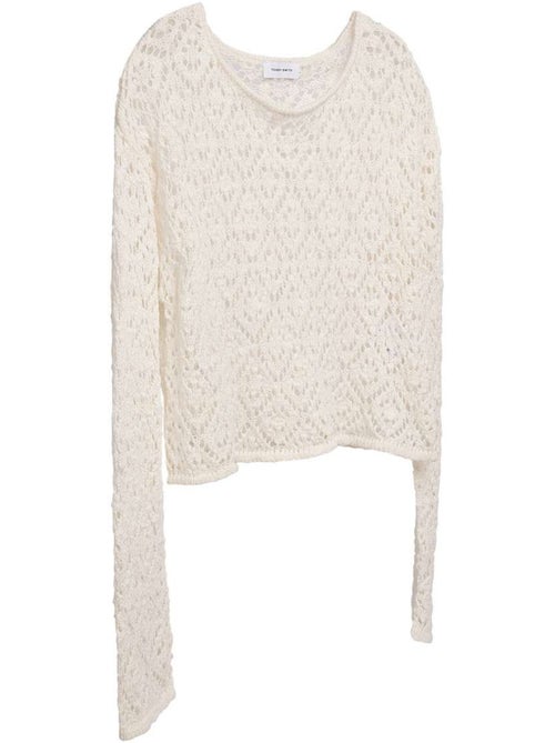 TEDDY SMITH - Pull coton mélangé maille ajourée col rond droit - Kiabi