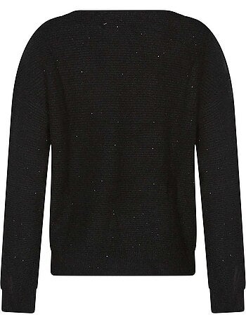 TEDDY SMITH - Pull pailleté col v droite