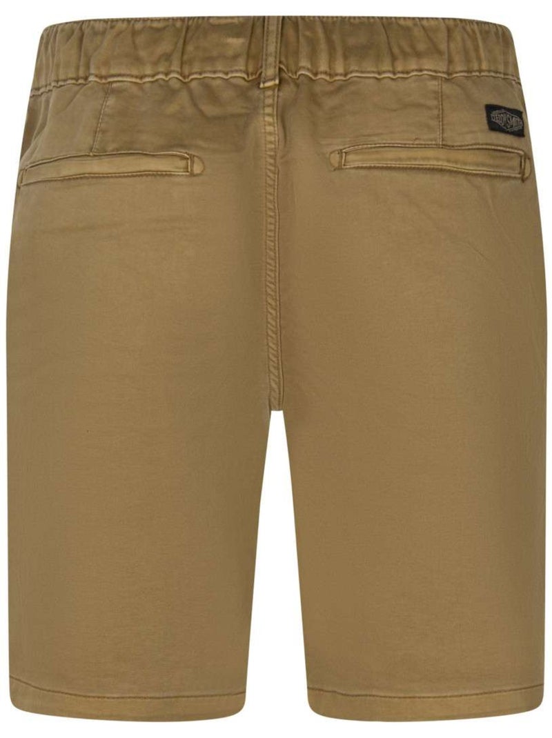 TEDDY SMITH - Short Chino coton mélangé droit Gris Marron Blanc - Kiabi