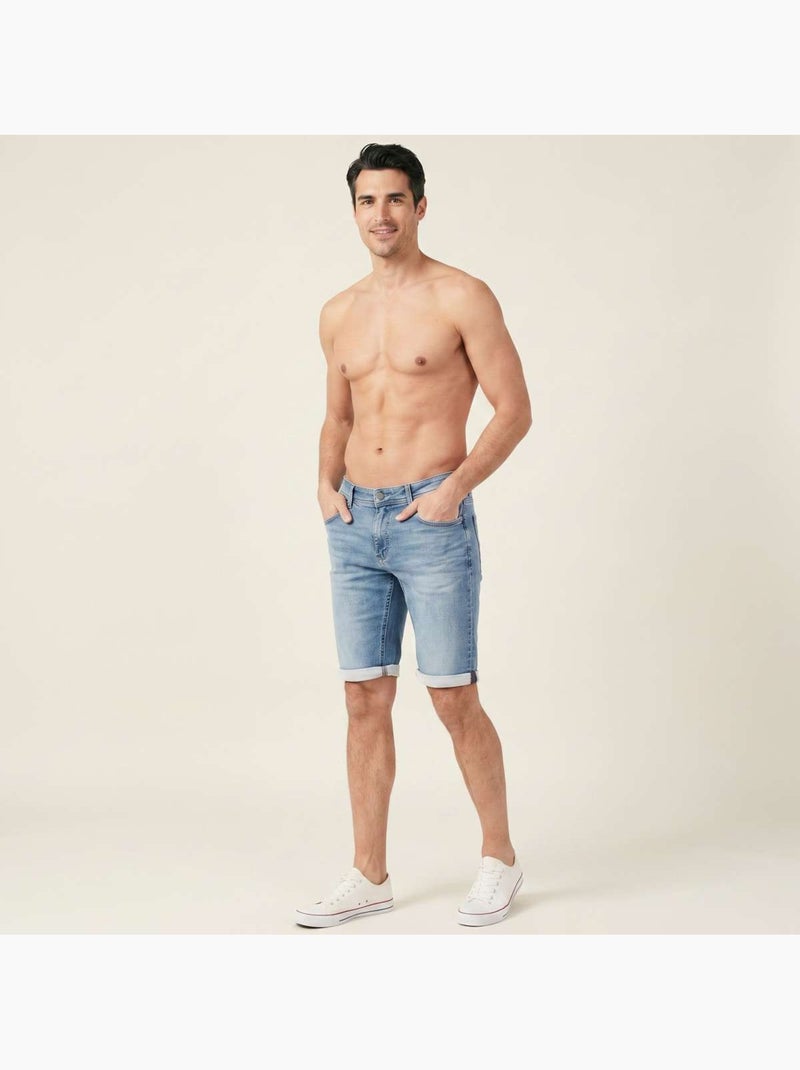 TEDDY SMITH - Short coton Bleu - Kiabi