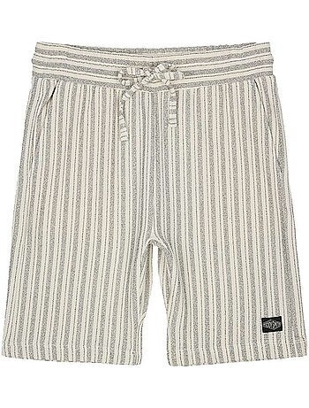 TEDDY SMITH - Short coton mélangé à rayures droit