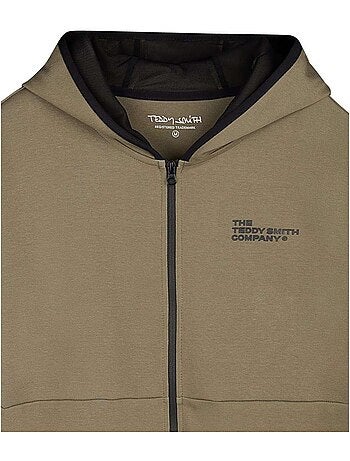 TEDDY SMITH - Sweat coton mélangé à capuche droit