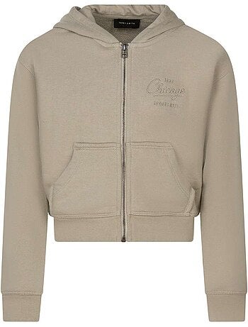 TEDDY SMITH - Sweat coton mélangé col à capuche droit