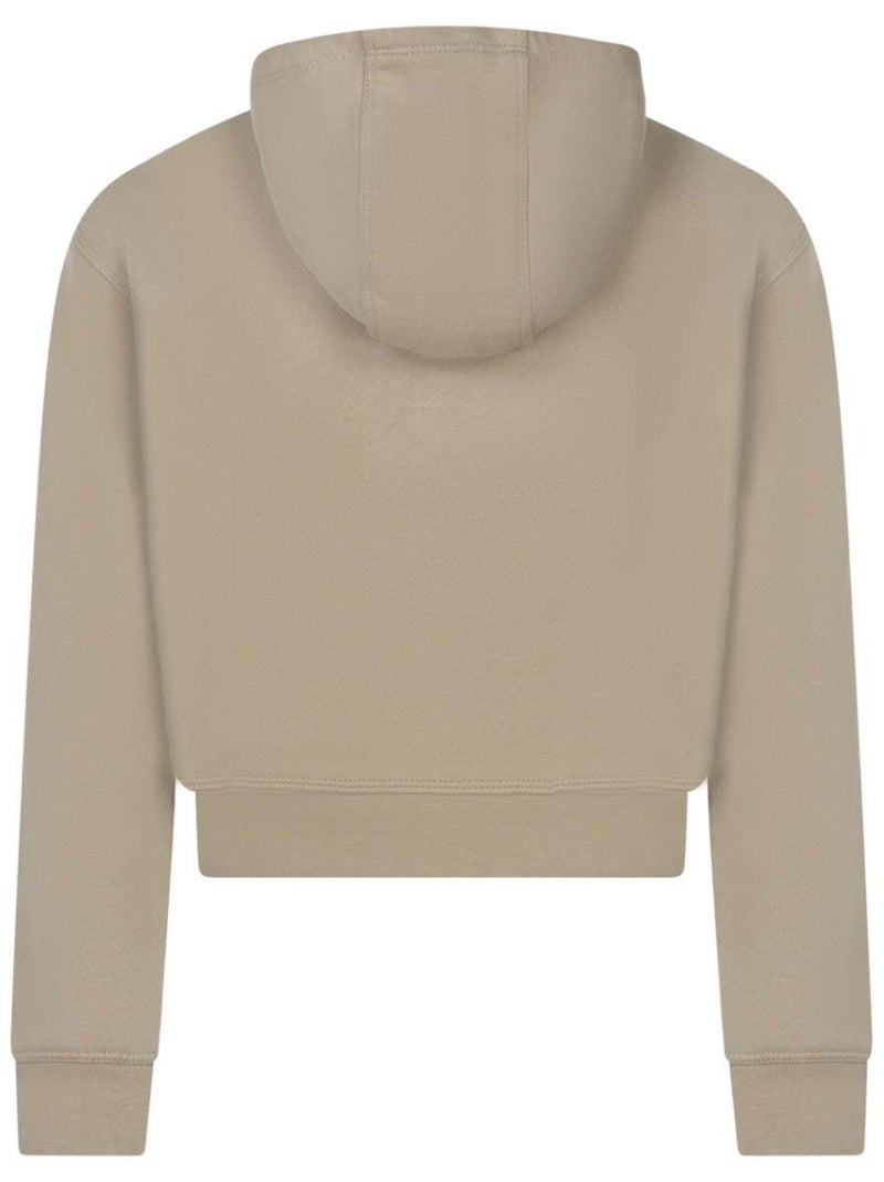 TEDDY SMITH - Sweat coton mélangé col à capuche droit Beige - Kiabi