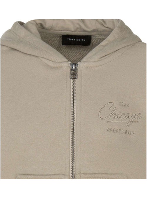 TEDDY SMITH - Sweat coton mélangé col à capuche droit - Kiabi