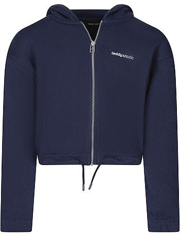 TEDDY SMITH - Sweat coton mélangé col à capuche droit