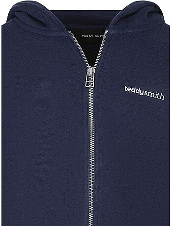 TEDDY SMITH - Sweat coton mélangé col à capuche droit
