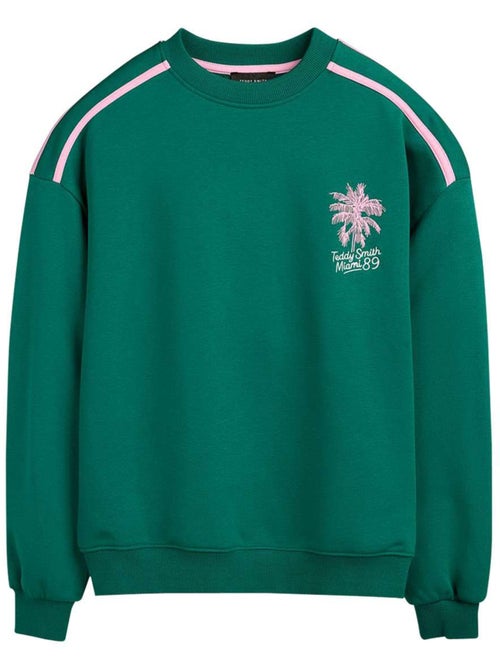TEDDY SMITH - Sweat coton mélangé col rond ample - Kiabi