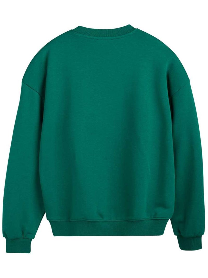 TEDDY SMITH - Sweat coton mélangé col rond ample Vert - Kiabi