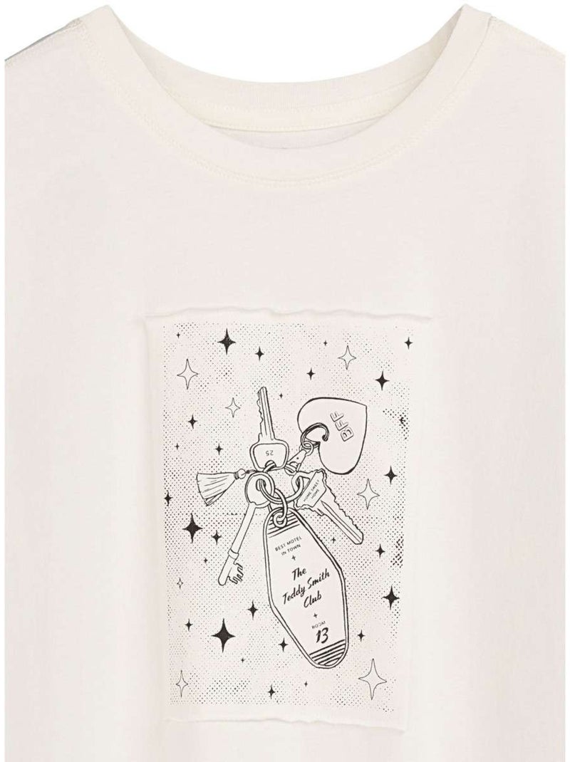 TEDDY SMITH - T-shirt coton col rond Blanc - Kiabi