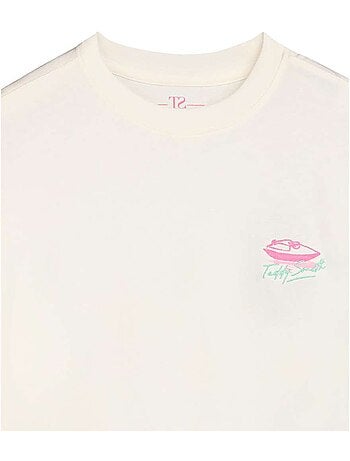 TEDDY SMITH - T-shirt coton col rond droit