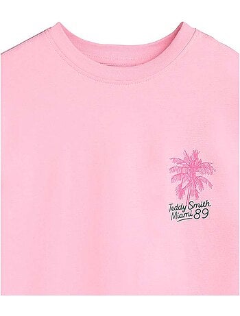TEDDY SMITH - T-shirt coton col rond droit