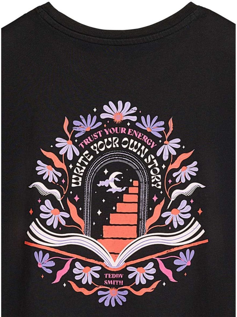 TEDDY SMITH - T-shirt coton col rond Noir - Kiabi