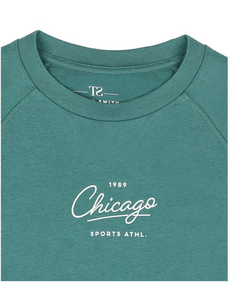 TEDDY SMITH - T-shirt coton col rond Vert - Kiabi