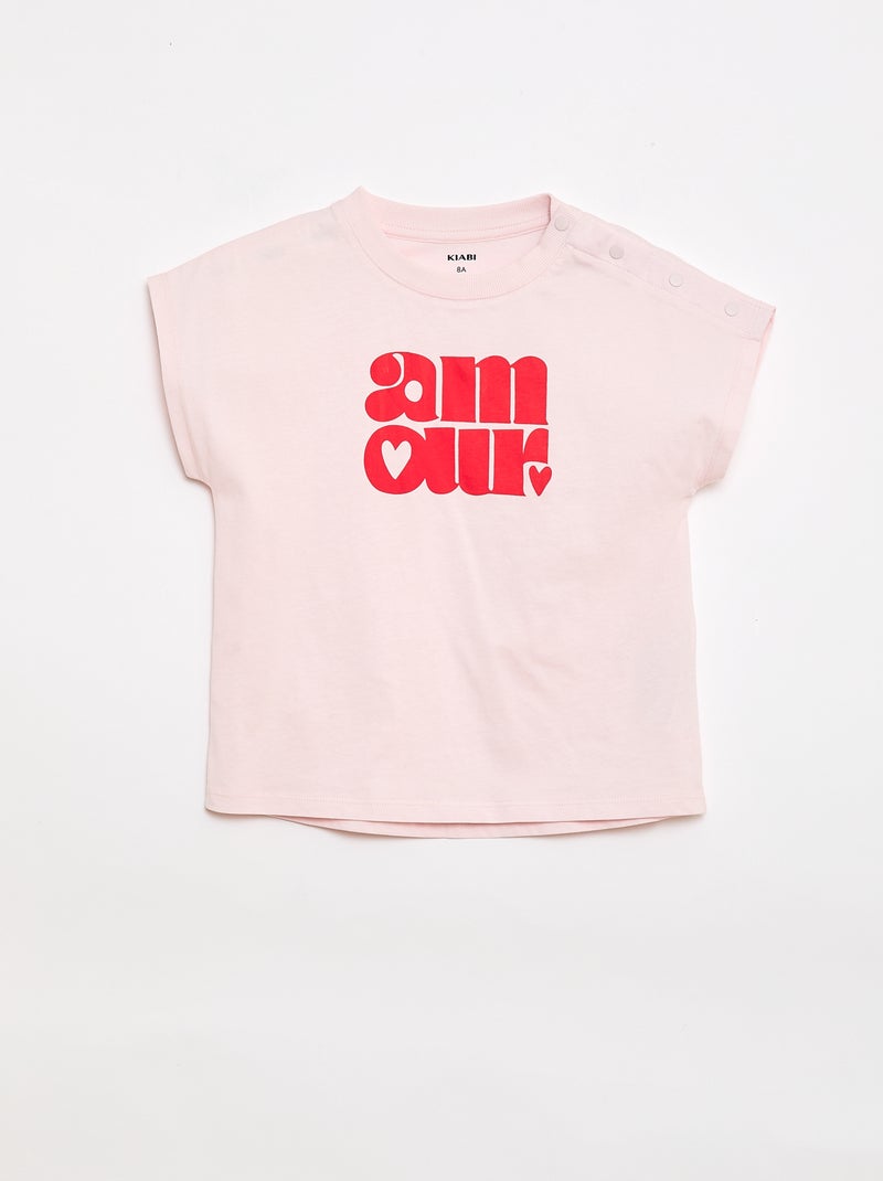 Tee-shirt - Collection facile à enfiler Rose - Kiabi