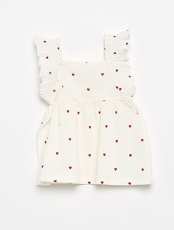 Tee-shirt à bretelles volantées