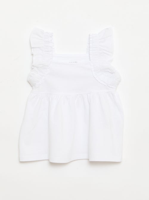 Tee-shirt à bretelles volantées - Kiabi