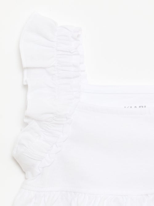 Tee-shirt à bretelles volantées - Kiabi