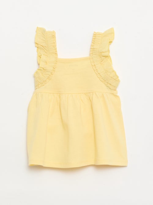 Tee-shirt à bretelles volantées - Kiabi