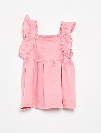 Tee-shirt à bretelles volantées