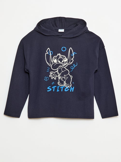 Tee-shirt à capuche 'Stitch' - Kiabi