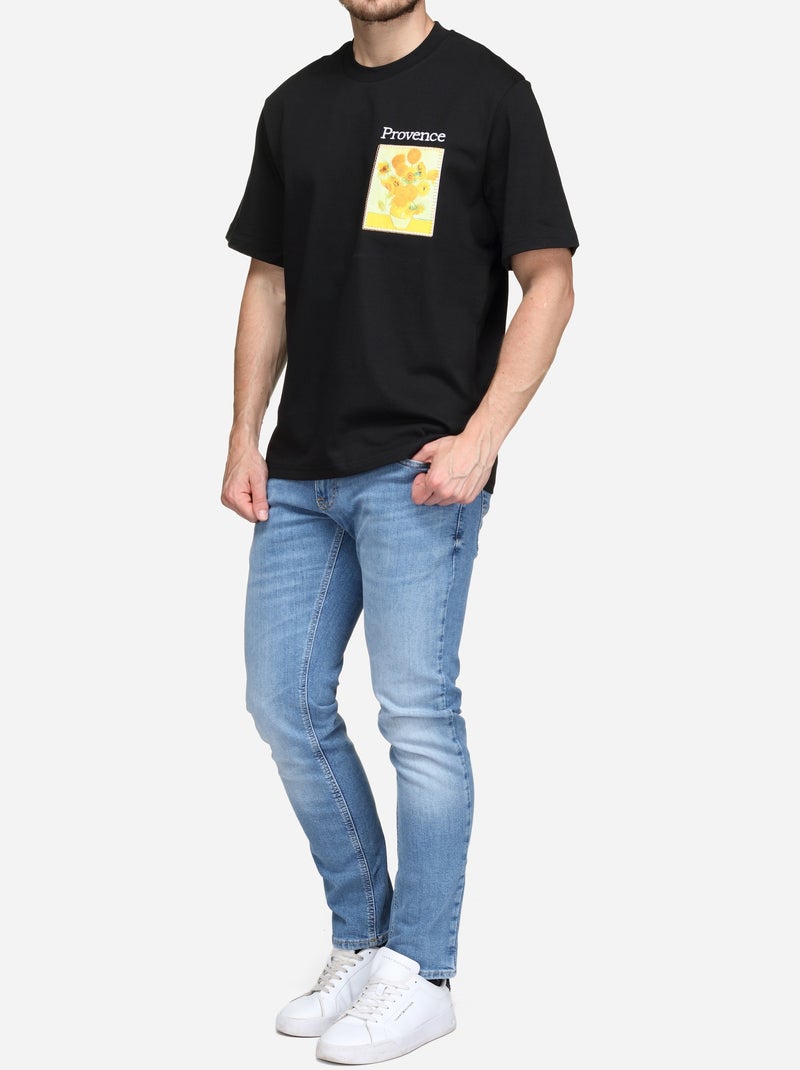 Tee Shirt à logo - Frilivin Noir - Kiabi