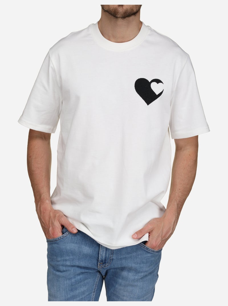 Tee Shirt à logo Blanc - Kiabi