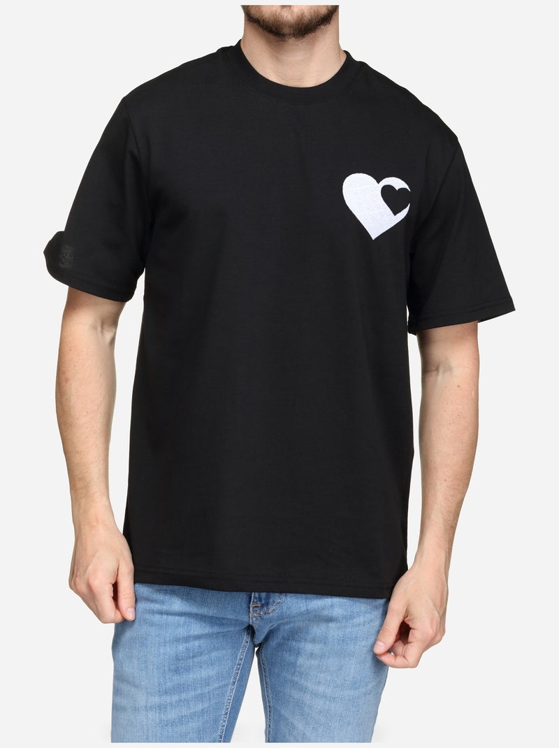 Tee Shirt à logo Noir - Kiabi