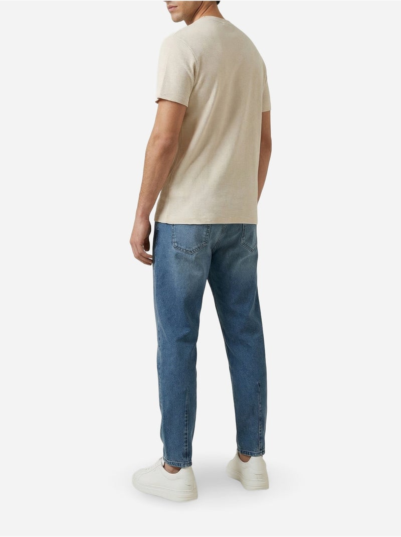 Tee Shirt à manches courtes - Calvin Klein Beige - Kiabi