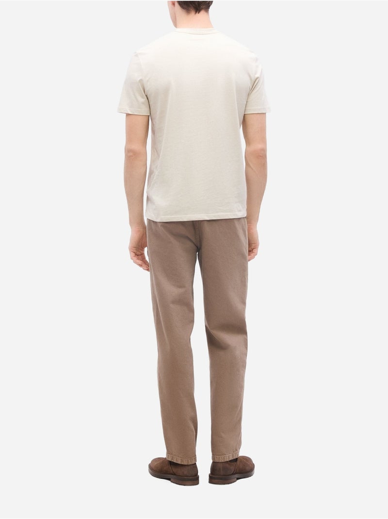Tee Shirt à manches courtes - Calvin Klein Beige - Kiabi