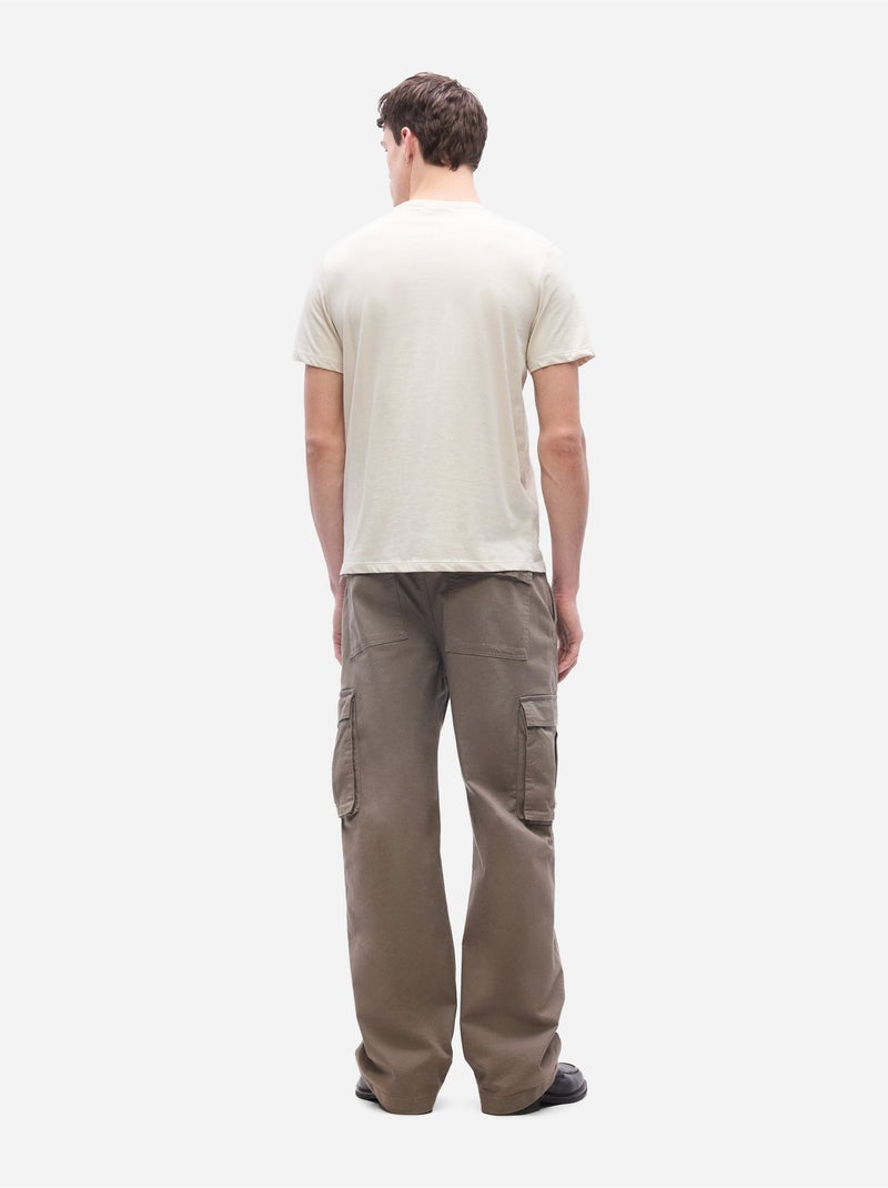 Tee Shirt à manches courtes - Calvin Klein Blanc cassé - Kiabi