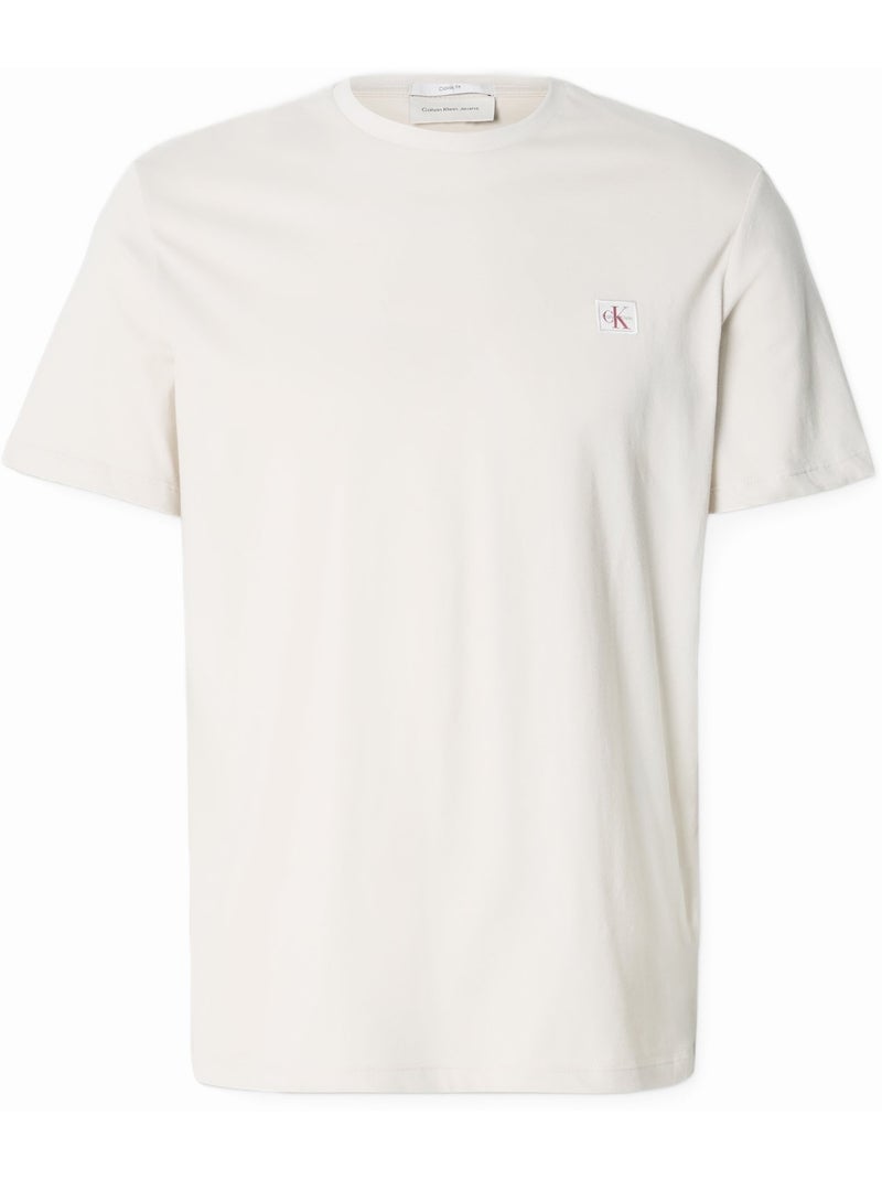 Tee Shirt à manches courtes - Calvin Klein Blanc cassé - Kiabi