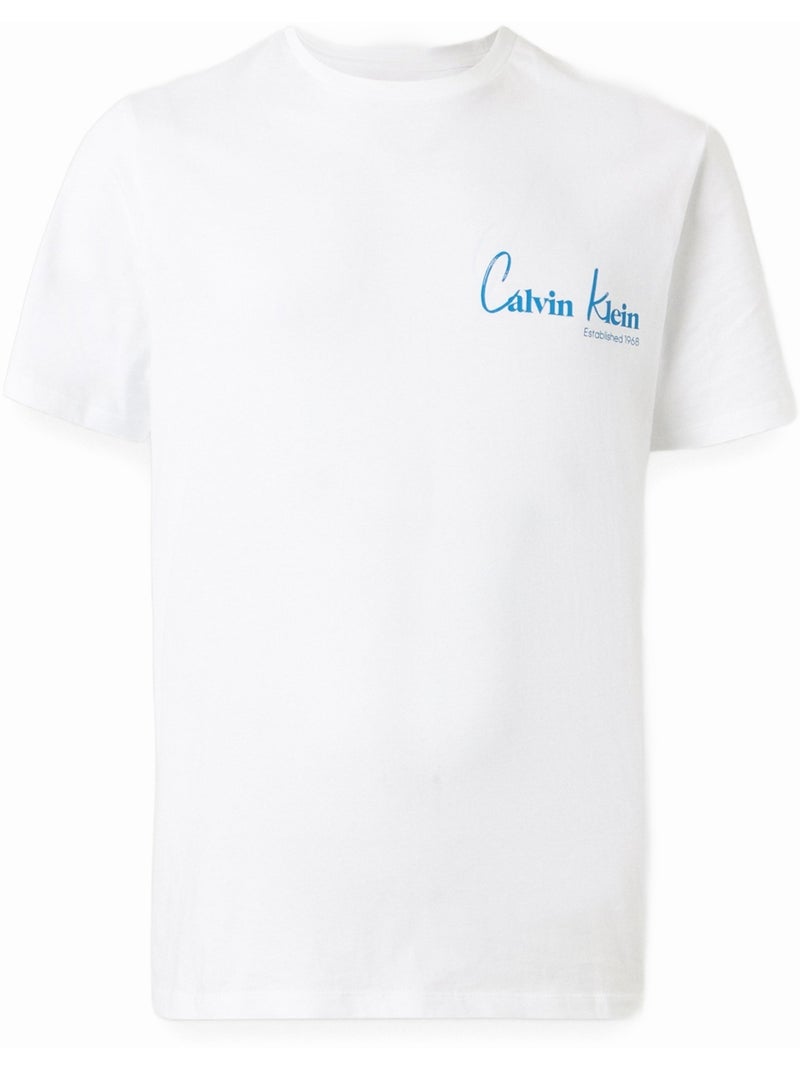 Tee Shirt à manches courtes - Calvin Klein Blanc - Kiabi
