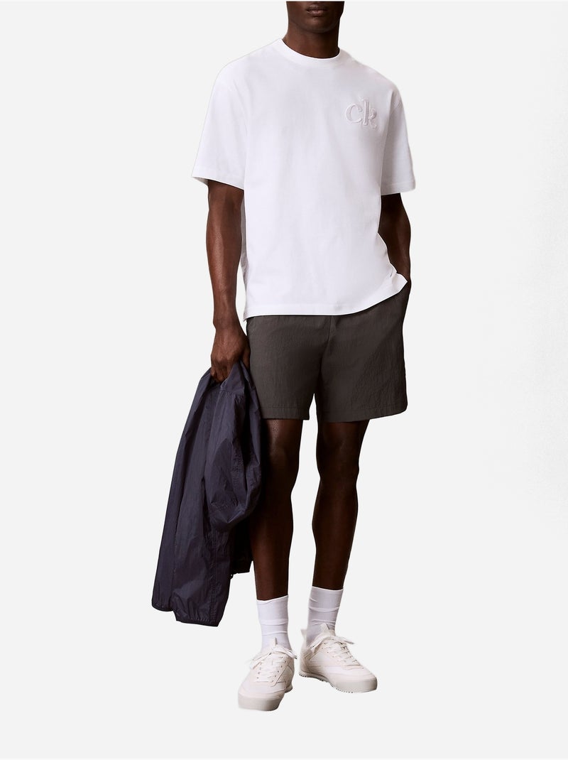 Tee Shirt à manches courtes - Calvin Klein Blanc - Kiabi
