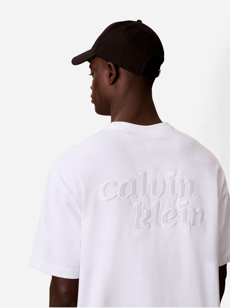 Tee Shirt à manches courtes - Calvin Klein Blanc - Kiabi