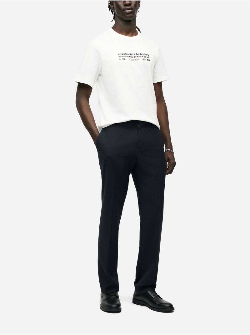 Tee Shirt à manches courtes - Calvin Klein Blanc - Kiabi