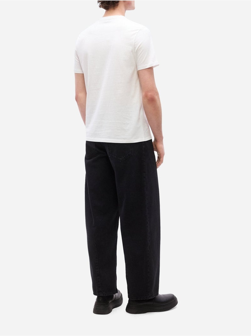 Tee Shirt à manches courtes - Calvin Klein Blanc - Kiabi