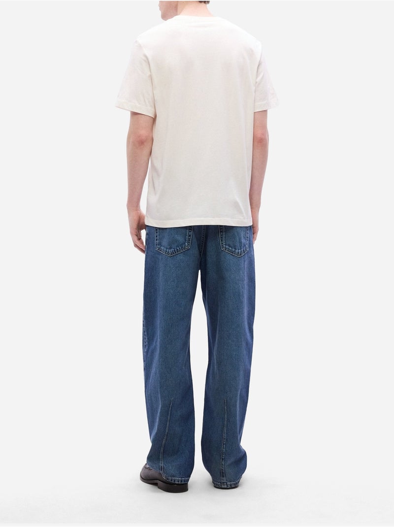 Tee Shirt à manches courtes - Calvin Klein Blanc - Kiabi