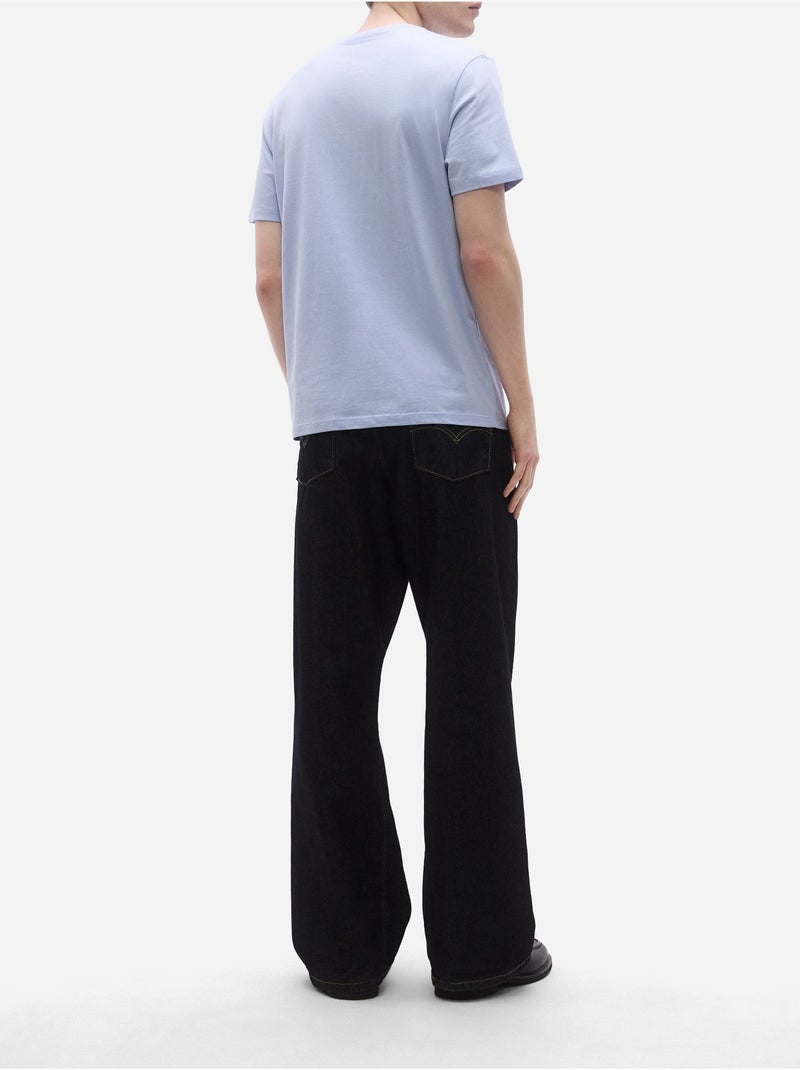 Tee Shirt à manches courtes - Calvin Klein Bleu clair - Kiabi