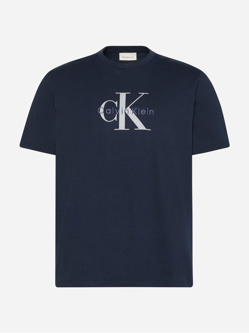 Tee Shirt à manches courtes - Calvin Klein Bleu foncé - Kiabi