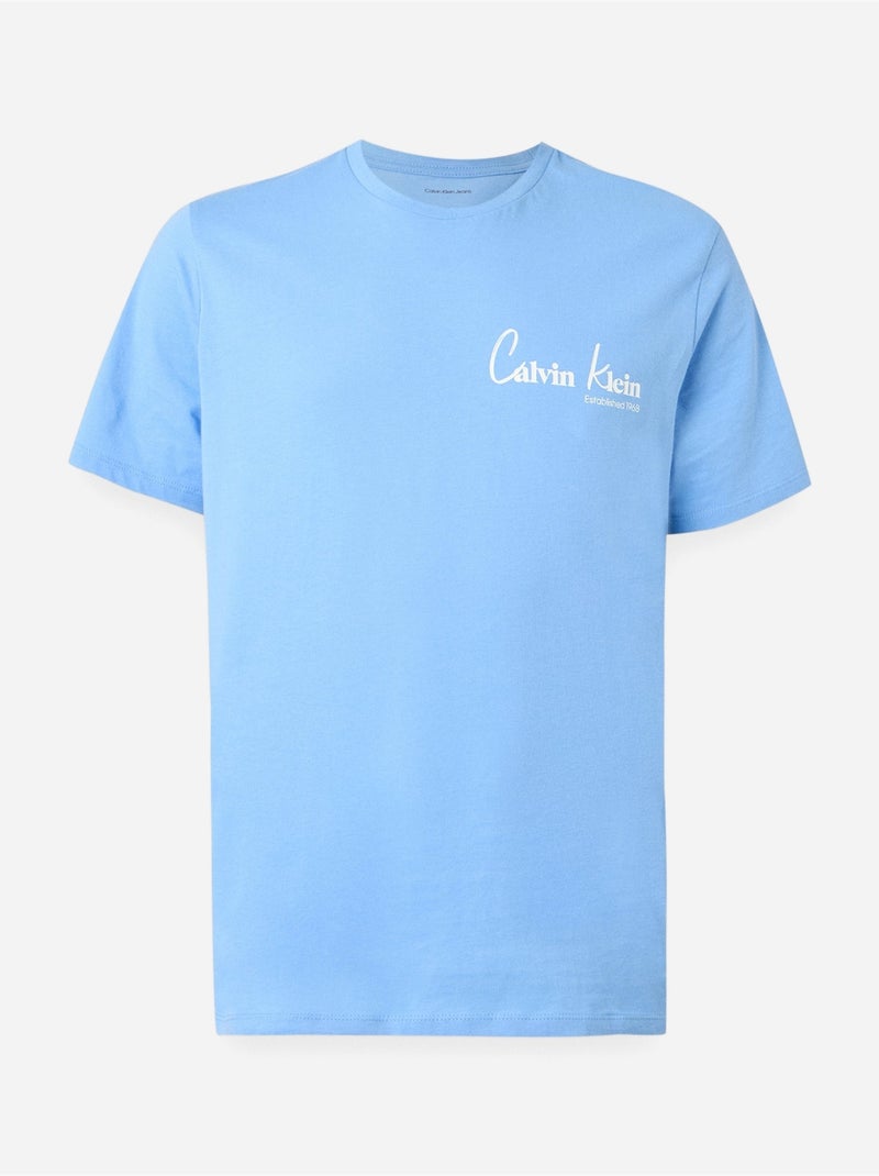 Tee Shirt à manches courtes - Calvin Klein Bleu - Kiabi