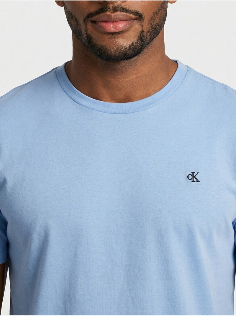 Tee Shirt à manches courtes - Calvin Klein Bleu - Kiabi