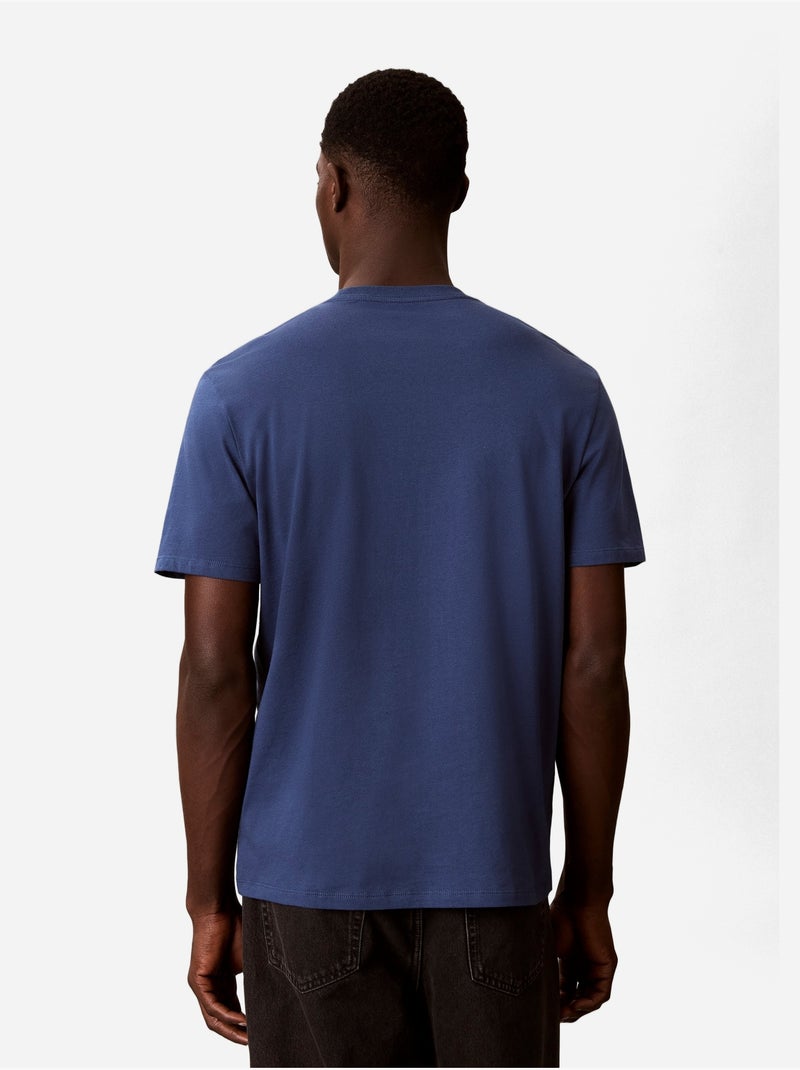 Tee Shirt à manches courtes - Calvin Klein Bleu - Kiabi