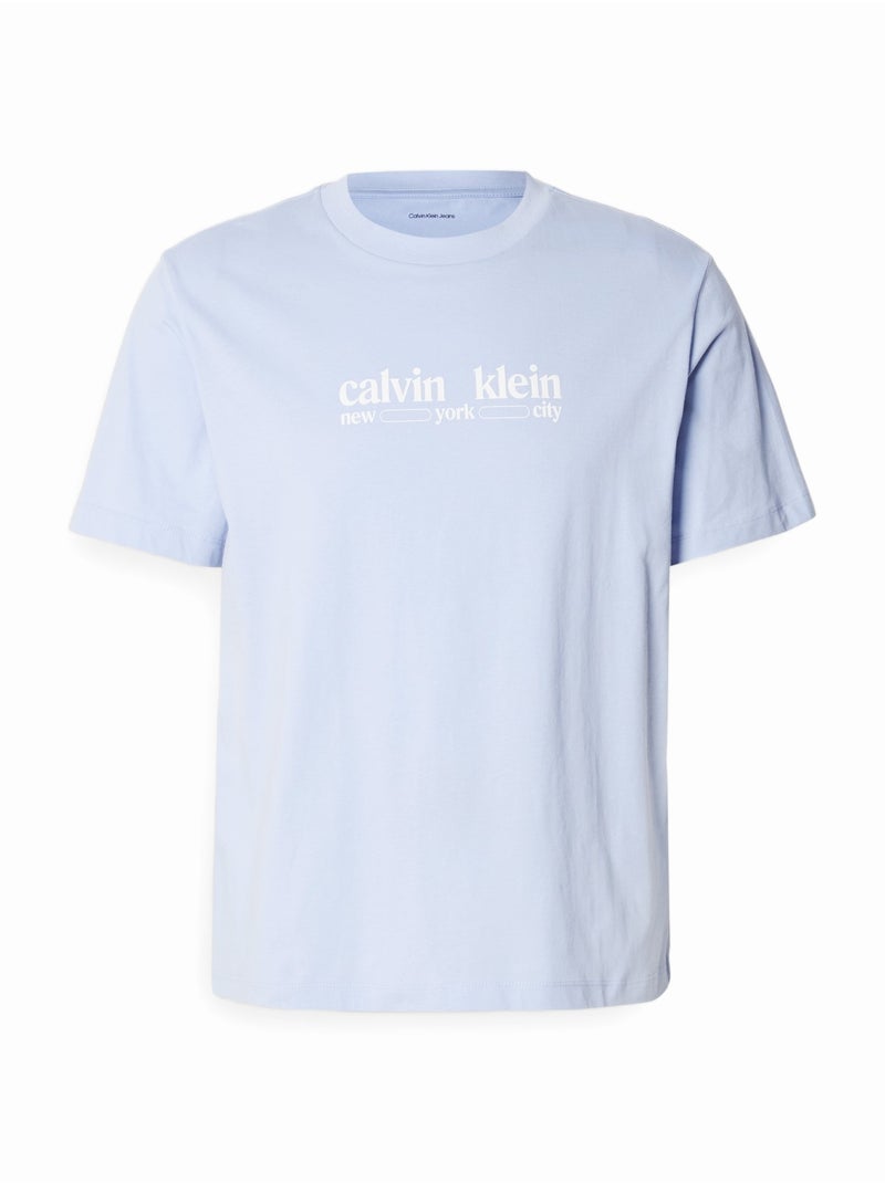 Tee Shirt à manches courtes - Calvin Klein Bleu - Kiabi