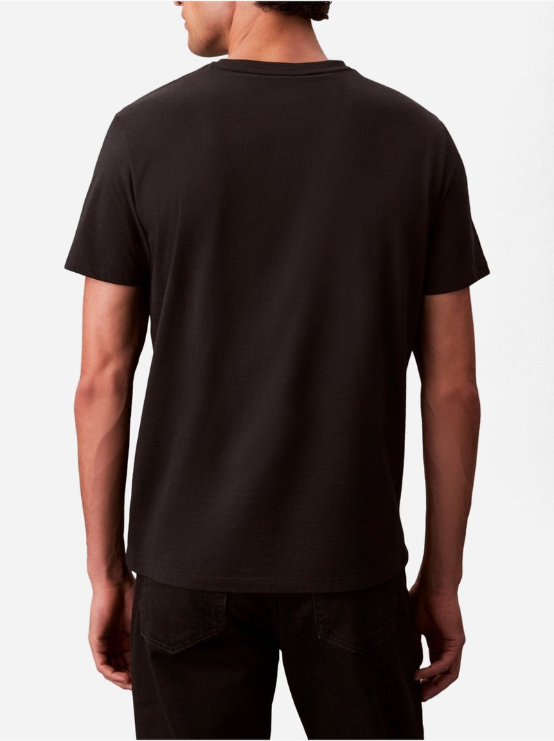 Tee Shirt à manches courtes - Calvin Klein Noir - Kiabi