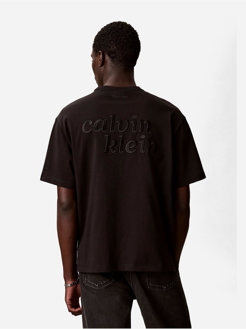 Tee Shirt à manches courtes - Calvin Klein Noir - Kiabi